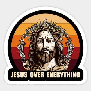 jesus over everything Sticker